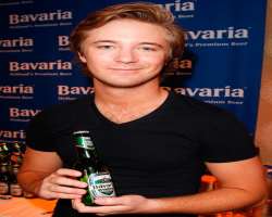 Michael Welch consuming alcohol